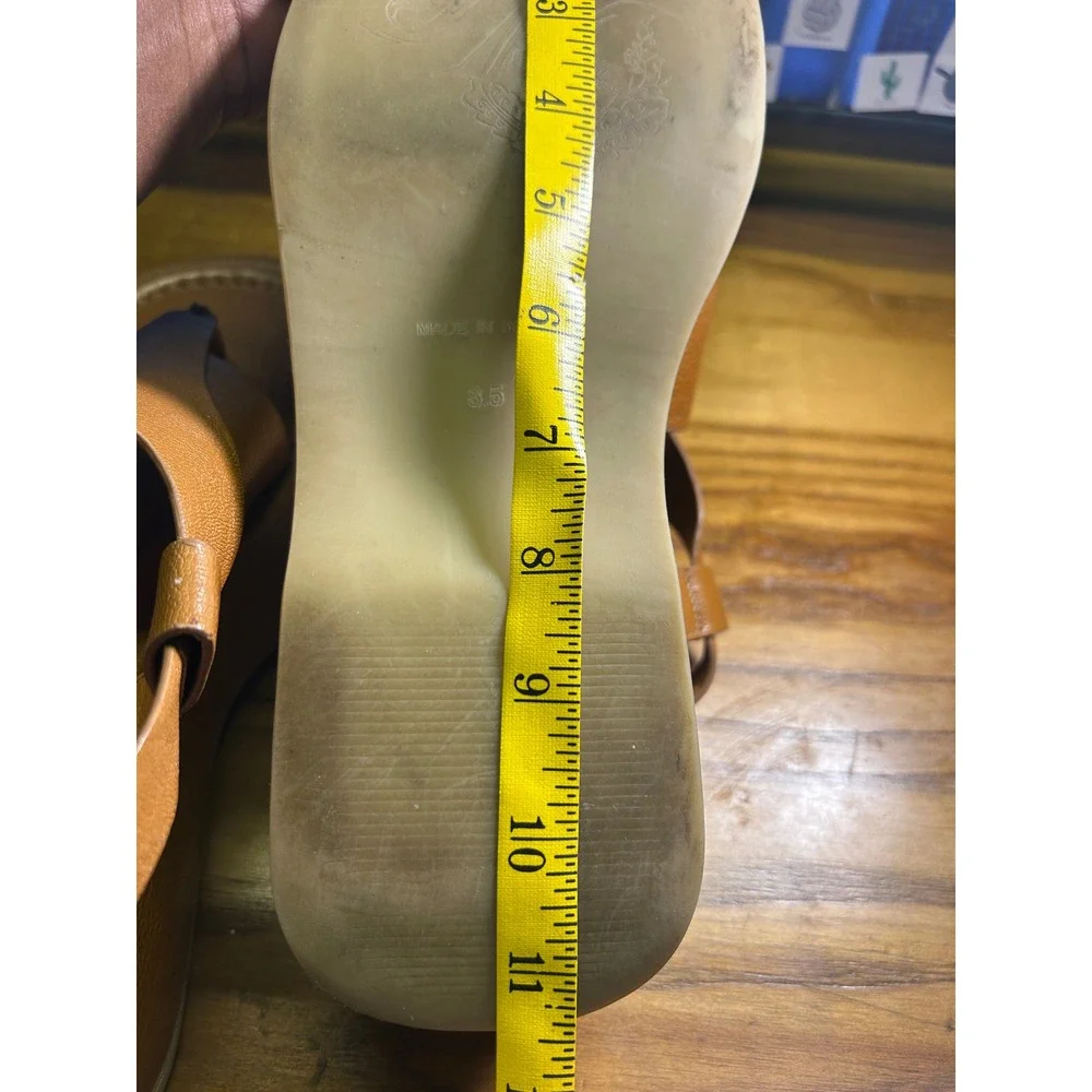 Free People Holt Flatform Sandals Wmn 8.5 brown Leather Slingback Wedge boho